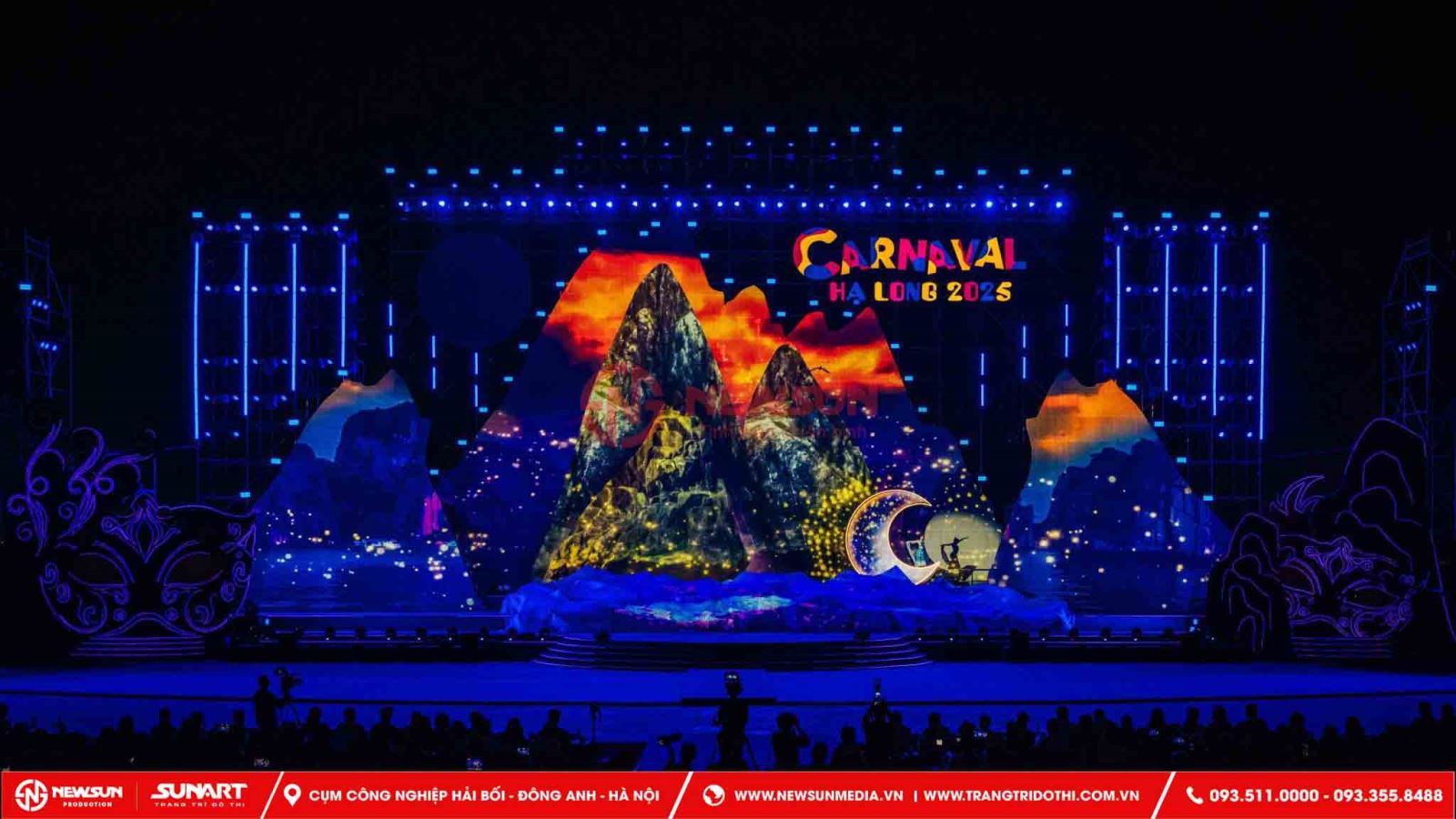Thi công sự kiện sân khấu trên biển Carnaval 2025 tại Hạ Long, Quảng Ninh